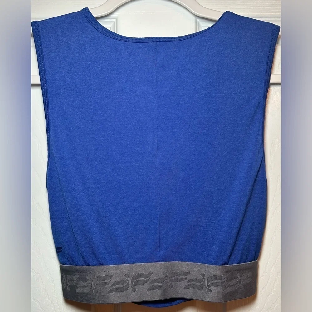 FABLETICS Pia Powertouch Light Front Twist Tank- Nightfall/ Quarry Size Small